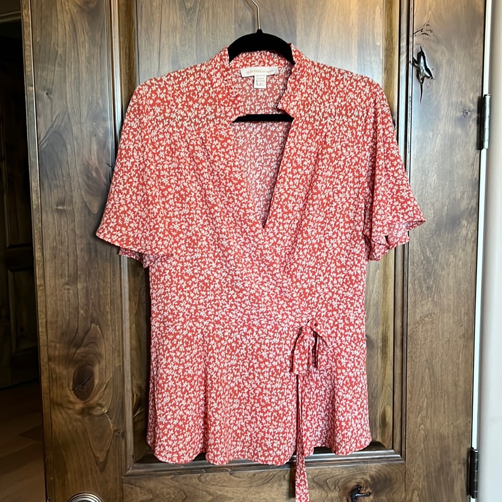 Floral Wrap front Blouse